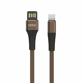 Cable VIDVIE CB439 USB/iPhone 2.4A 1m brown