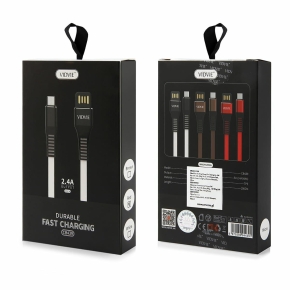 Kabel VIDVIE CB439 USB/Micro 2.4A, 1m rot