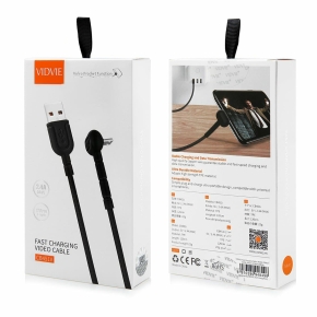 Kabel VIDVIE CB451 USB/Micro 2.4A, 1.2m weiß