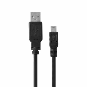 Kabel USB/Mini 1A, 80cm czarny BULK