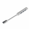 Adapter HUB REVERSE 3xUSB 2.0+1xUSB 3.0 weiß/silber