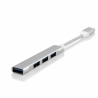 Adapter HUB REVERSE 3xUSB 2.0+1xUSB 3.0 weiß/silber