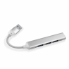Adapter HUB REVERSE 3xUSB 2.0+1xUSB 3.0 weiß/silber