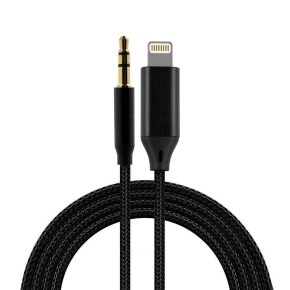Kabel REVERSE Iphone/Jack 3.5mm 1m czarny BAG