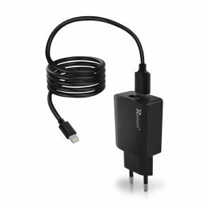 Ładowarka sieciowa REVERSE U21 2xUSB + kabel Iphone 2.1A czarny