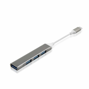 Adapter HUB REVERSE 3xUSB 2.0+1xUSB 3.0 +Type C white/black