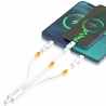 Cable VIDVIE CB4003 USB/iPhone + Micro + Type-C 3in1 2.4A 1.2m white