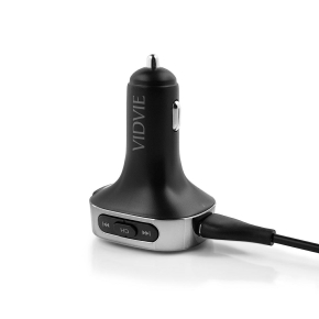Car charger VIDVIE FM02 1xUSB 18W+1xType-C 30W with bluetooth transmitter black