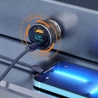 VIDVIE CC521C Kfz-Ladegerät 1xUSB + 1xType C USB 27W + Type-C 45 W grau