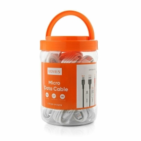VIDVIE DC09 USB/Micro Cable 2.1A, 1m white 30 pcs.