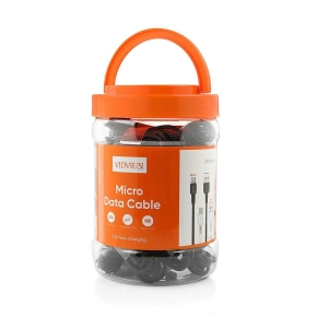 Kabel VIDVIE DC09 USB/Micro 2.1A, 1m czarny 30 szt.