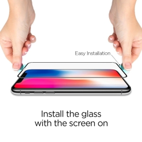 SZKO HARTOWANE SPIGEN GLASS FC IPHONE X/XS BLACK