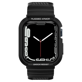 SPIGEN RUGGED ARMOR ”PRO” APPLE WATCH 6 / 7 / 8 / 9 / SE 1 / 2 / 3 (44 / 45 MM) BLACK