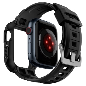 SPIGEN RUGGED ARMOR PRO APPLE WATCH 4 / 5 / 6 / 7 / 8 / SE (44 / 45 MM) BLACK