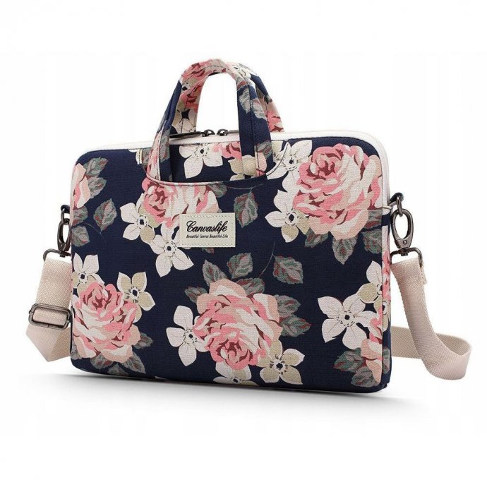 CANVASLIFE BRIEFCASE LAPTOP 15-16 NAVY ROSE