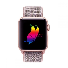 TECH-PROTECT NYLON APPLE WATCH 8 / 9 / 10 / 11 / SE (40 / 41 / 42 MM) PINK SAND