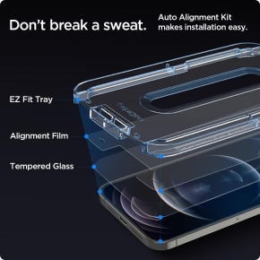 SZKO HARTOWANE SPIGEN GLAS.TR EZ FIT 2-PACK IPHONE 12/12 PRO