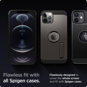 SZKO HARTOWANE SPIGEN GLAS.TR EZ FIT 2-PACK IPHONE 12/12 PRO