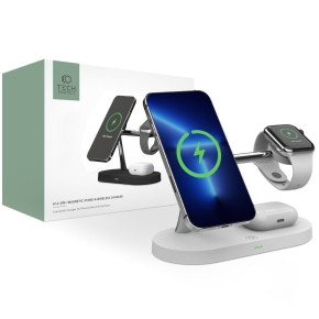 TECH-PROTECT A12 3IN1 MAGNETIC MAGSAFE WIRELESS CHARGER WHITE