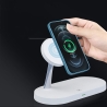 TECH-PROTECT A12 3IN1 MAGNETIC MAGSAFE WIRELESS CHARGER WHITE
