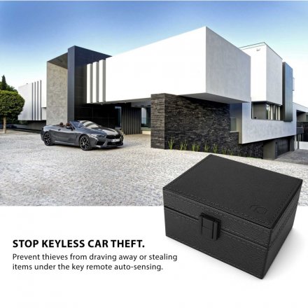 KLATKA FARADAYA TECH-PROTECT V3 KEYLESS RFID SIGNAL BLOCKER BOX CROSS BLACK