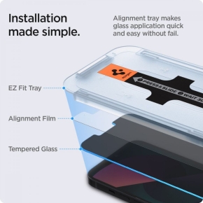 SZKO HARTOWANE SPIGEN GLAS.TR EZ FIT 2-PACK IPHONE 13 PRO MAX PRIVACY