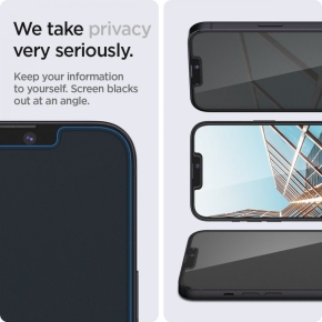 SZKO HARTOWANE SPIGEN GLAS.TR EZ FIT 2-PACK IPHONE 13 PRO MAX PRIVACY