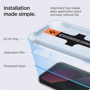 SZKO HARTOWANE SPIGEN GLAS.TR EZ FIT 2-PACK IPHONE 13 / 13 PRO / 14