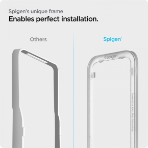 SZKO HARTOWANE SPIGEN ALM GLASS FC 2-PACK IPHONE 13 / 13 PRO / 14 BLACK