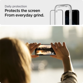SZKO HARTOWANE SPIGEN ALM GLASS FC 2-PACK IPHONE 13 / 13 PRO / 14 BLACK