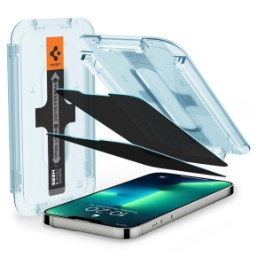 SZKŁO HARTOWANE SPIGEN GLAS.TR ”EZ FIT” 2-PACK IPHONE 13 / 13 PRO / 14 / 16E PRIVACY