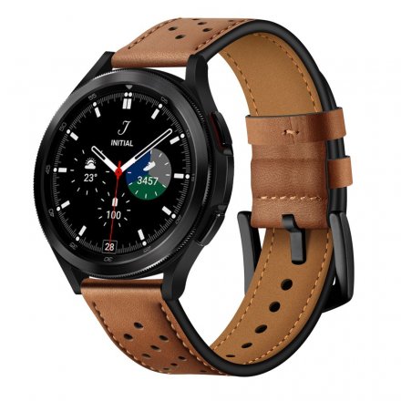 TECH-PROTECT LEATHER SAMSUNG GALAXY WATCH 4 / 5 / 5 PRO (40 / 42 / 44 / 45 / 46 MM) BROWN