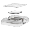 SZKŁO HYBRYDOWE SPIGEN PROFLEX ”EZ FIT” 2-PACK APPLE WATCH 7 / 8 / 9 (45 MM) CLEAR