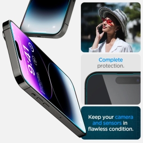 SZKO HARTOWANE SPIGEN GLAS.TR EZ FIT 2-PACK IPHONE 14 PRO MAX CLEAR