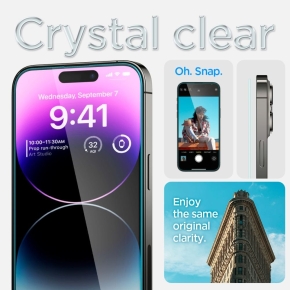 SZKO HARTOWANE SPIGEN GLAS.TR EZ FIT 2-PACK IPHONE 14 PRO MAX CLEAR