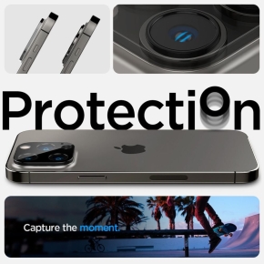OSONA APARATU SPIGEN OPTIK.TR CAMERA PROTECTOR 2-PACK IPHONE 14 PRO / 14 PRO MAX BLACK