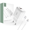 TECH-PROTECT C20W 2-PORT NETWORK CHARGER PD 20W / QC3.0 + LIGHTNING CABLE WHITE