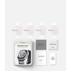 SZKO HARTOWANE RINGKE ID FC GLASS 4-PACK APPLE WATCH ULTRA (49 MM) CLEAR