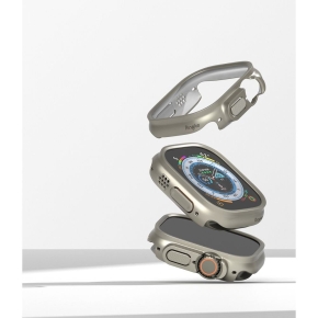 RINGKE SLIM 2-PACK APPLE WATCH ULTRA (49 MM) CLEAR & TITANIUM GREY