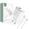 TECH-PROTECT C20W 2-PORT NETWORK CHARGER PD 20W / QC3.0 + TYPE-C CABLE WHITE