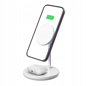 TECH-PROTECT QI15W-A21 2IN1 MAGNETIC MAGSAFE WIRELESS CHARGER WEISS