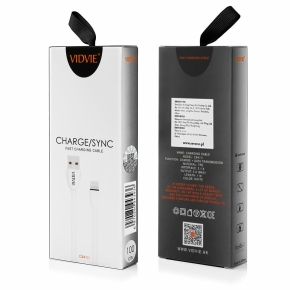 kabel vidvie cb411 usb iphone 1m bialy