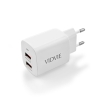 Travel charger VIDVIE PLE250 2.4A 2xUSB white