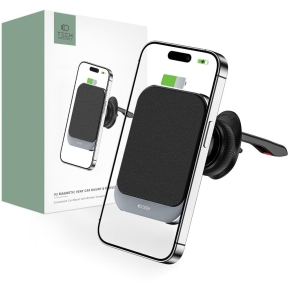 TECH-PROTECT MM15W-V2 MAGNETISCHER MAGSAFE BELÜFTUNG AUTOHALTER WIRELESS CHARGER 15W SCHWARZ