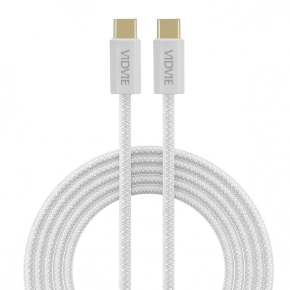 Cable VIDVIE CB4011 Type C/Type-C 100W 1.2m white