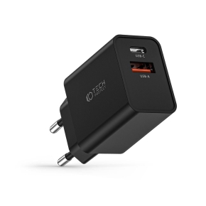 TECH-PROTECT NC30W 2-PORT NETWORK CHARGER PD 30W / QC3.0 BLACK