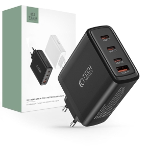 TECH-PROTECT NC100W-GAN 4-PORT NETWORK CHARGER PD 100W / QC3.0 BLACK