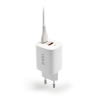 Travel charger VIDVIE PLE250C 2.4A 2xUSB+ cable USB/Type-C white