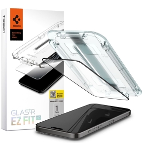 SZKO HARTOWANE SPIGEN GLAS.TR EZ FIT FC IPHONE 15 PRO MAX BLACK