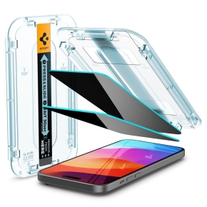 SZKŁO HARTOWANE SPIGEN GLAS.TR ”EZ FIT” 2-PACK IPHONE 15 / 16 PRIVACY
